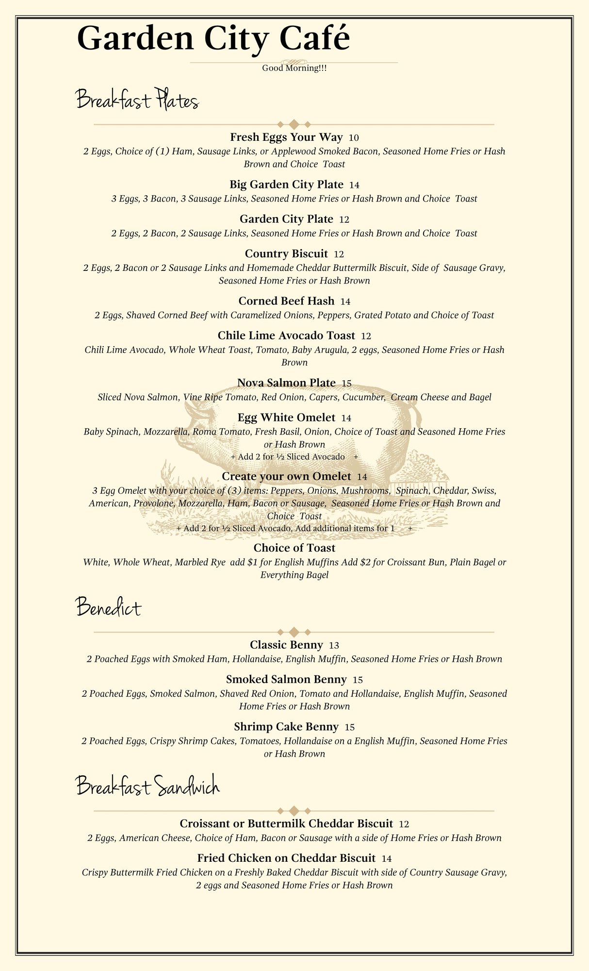 Garden City Cafe Juno Beach, FL Garden City Cafe Menu